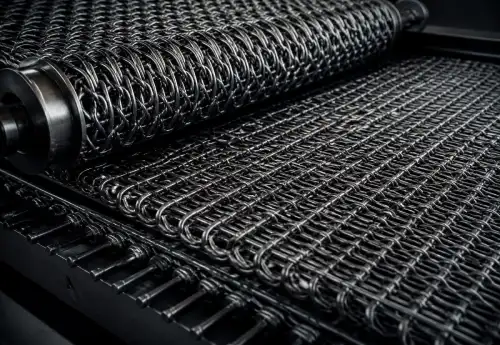 Interlocking metal wire conveyor belt